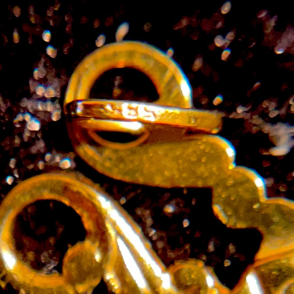 14K 585 Yellow Gold Scissor - Picture 3 of 3